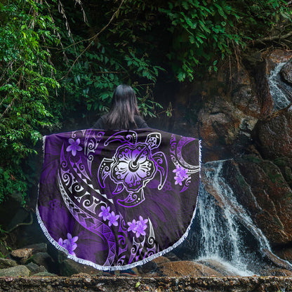 Hawaii Beach Blanket Kanaka Maoli Map With Turtle Tribal Polynesia Tattoo Luxury Design