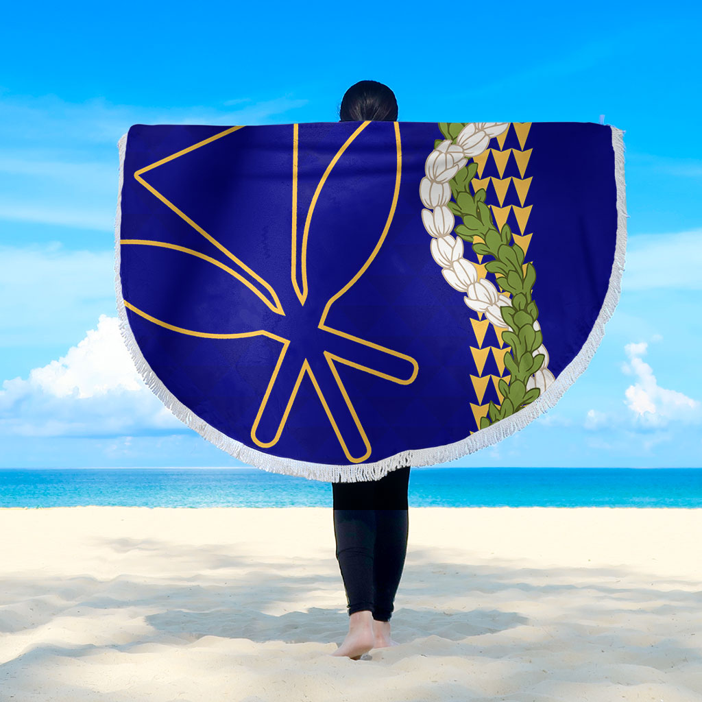 Hawaii Beach Blanket Kanaka Maoli Puakenikeni Maile Flower Lei