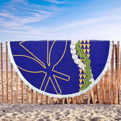 Hawaii Beach Blanket Kanaka Maoli Puakenikeni Maile Flower Lei