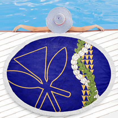 Hawaii Beach Blanket Kanaka Maoli Puakenikeni Maile Flower Lei