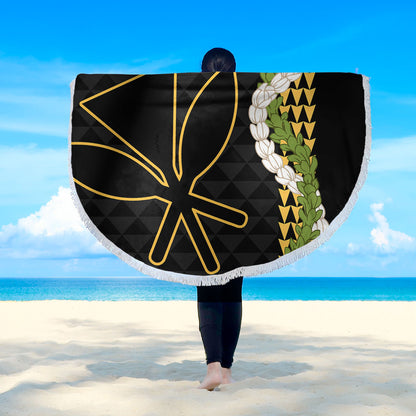 Hawaii Beach Blanket Kanaka Maoli Puakenikeni Maile Flower Lei