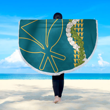 Hawaii Beach Blanket Kanaka Maoli Puakenikeni Maile Flower Lei