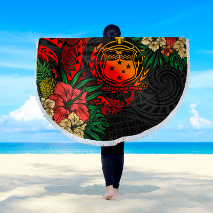 Samoa Beach Blanket Polynesian Coat Of Arms Tropical