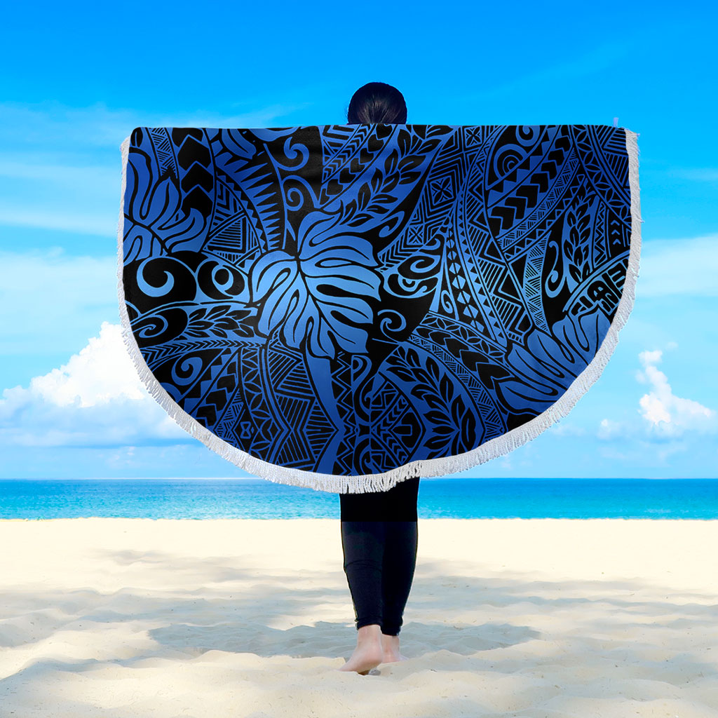 Hawaii Beach Blanket Tribal Polynesian Pattern Leaf