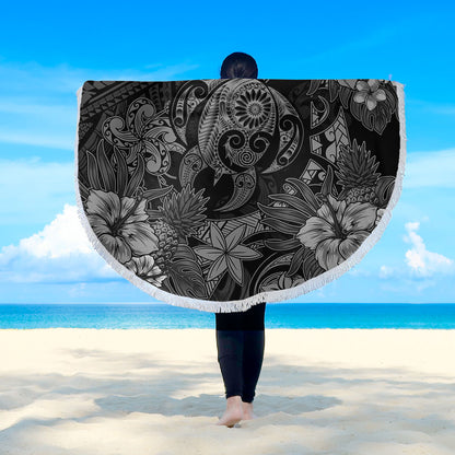 Hawaii Beach Blanket Tribal Polynesia Sea Turtle Design Pacific Dream