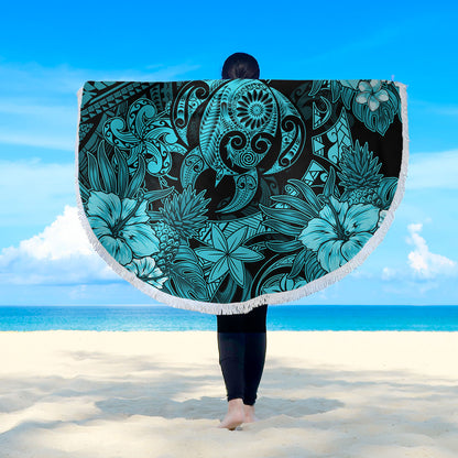 Hawaii Beach Blanket Tribal Polynesia Sea Turtle Design Pacific Dream