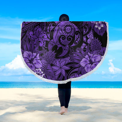 Hawaii Beach Blanket Tribal Polynesia Sea Turtle Design Pacific Dream