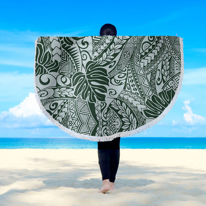 Hawaii Beach Blanket Tribal Pattern Leaf