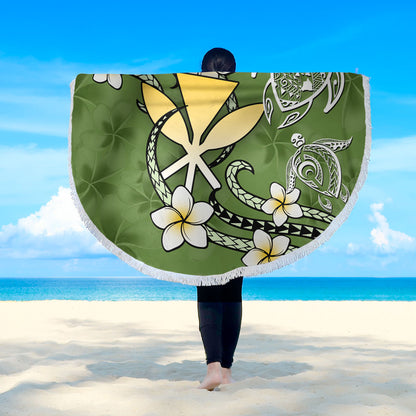 Hawaii Beach Blanket Kanaka And Turtle Map Plumeria Polynesia