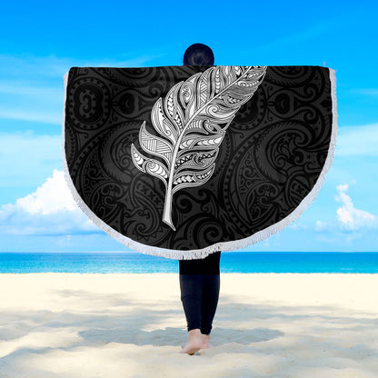 New Zealand Beach Blanket Maori Silver Fern Simple Style