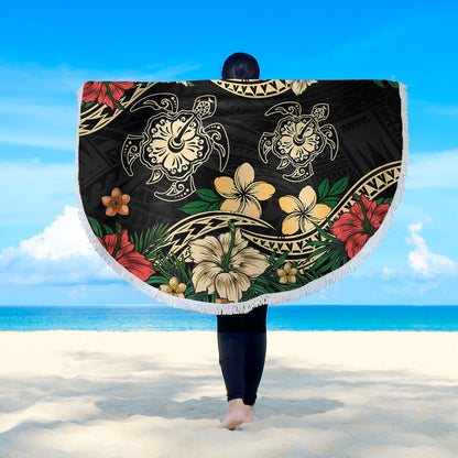 Hawaii Beach Blanket Hawaiian Map Turtle Drawing Tattoo