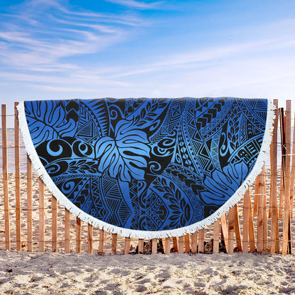 Hawaii Beach Blanket Tribal Polynesian Pattern Leaf