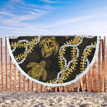 Hawaii Beach Blanket Kanaka Maoli Floral Puakenikeni Lei