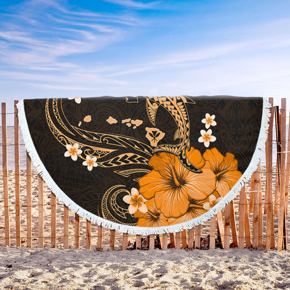 Hawaii Beach Blanket Kanaka Map And Shark Tribal Tattoo
