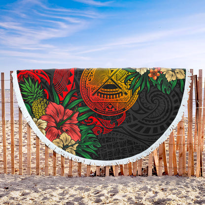 American Samoa Beach Blanket Polynesian Coat Of Arms Tropical
