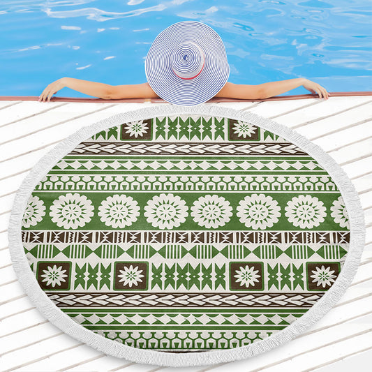 Fiji Beach Blanket Tapa Pattern