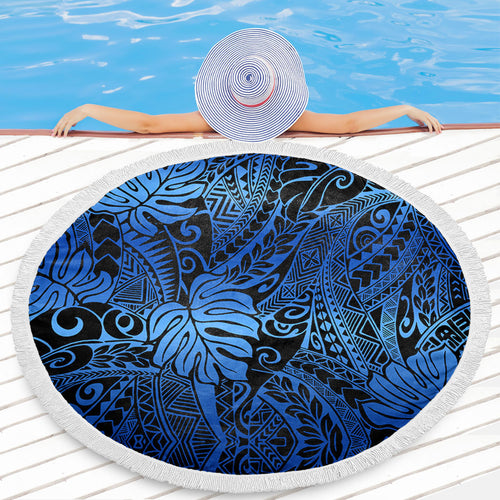 Hawaii Beach Blanket Tribal Polynesian Pattern Leaf