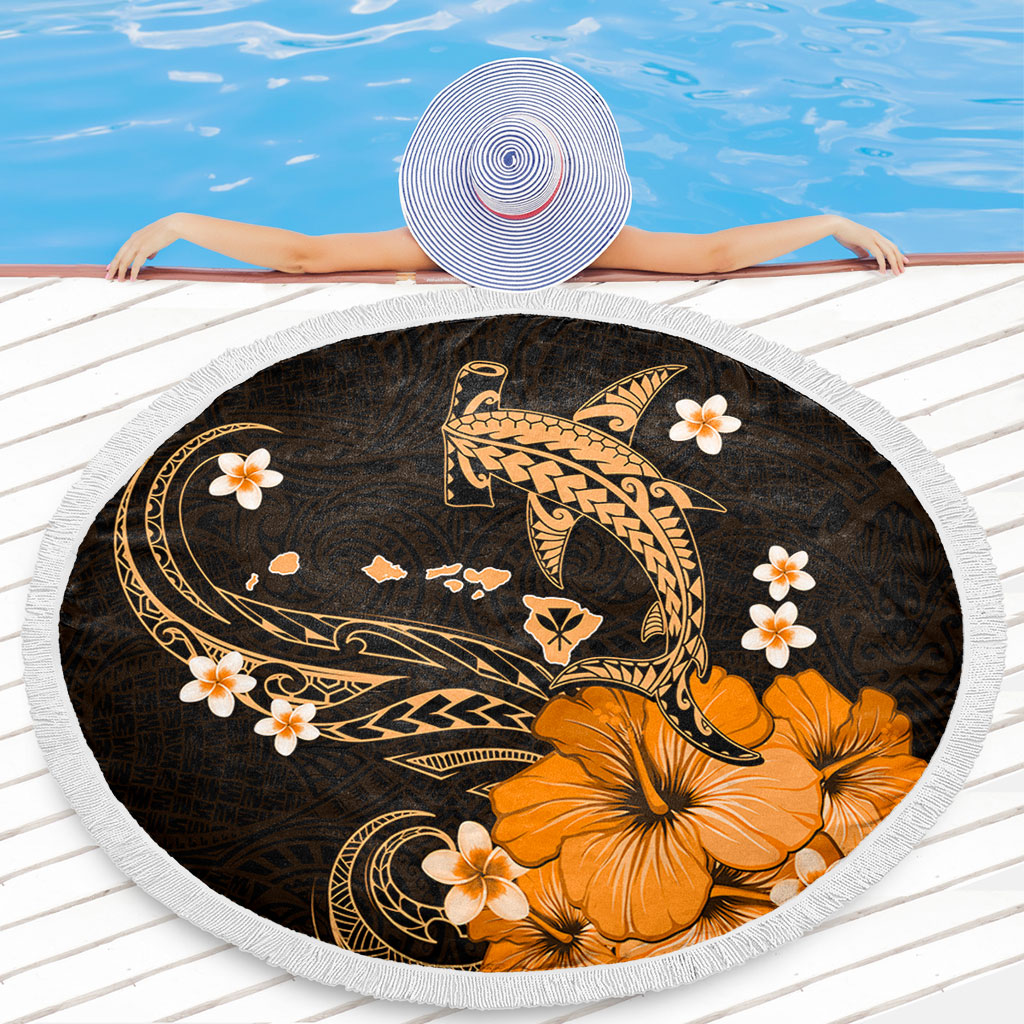 Hawaii Beach Blanket Kanaka Map And Shark Tribal Tattoo