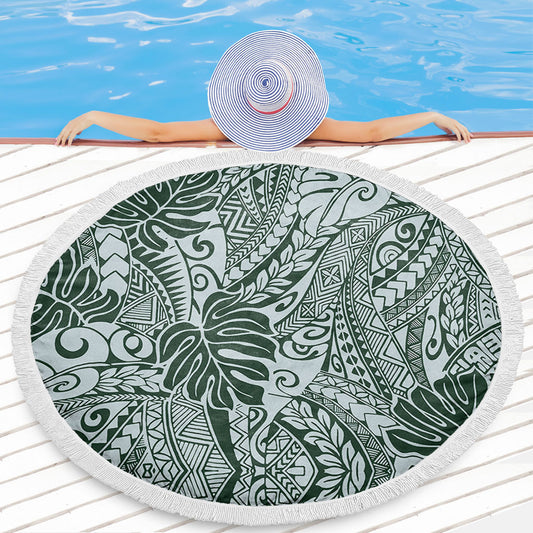 Hawaii Beach Blanket Tribal Pattern Leaf