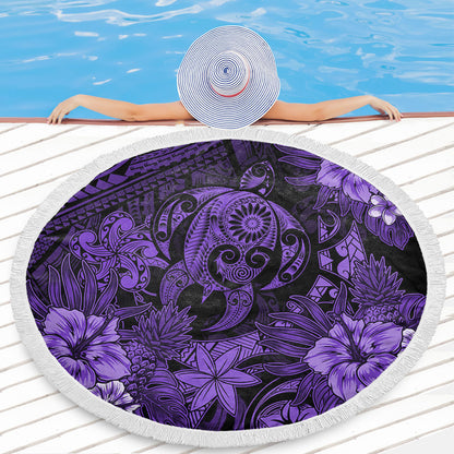 Hawaii Beach Blanket Tribal Polynesia Sea Turtle Design Pacific Dream