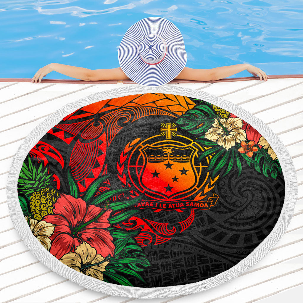 Samoa Beach Blanket Polynesian Coat Of Arms Tropical