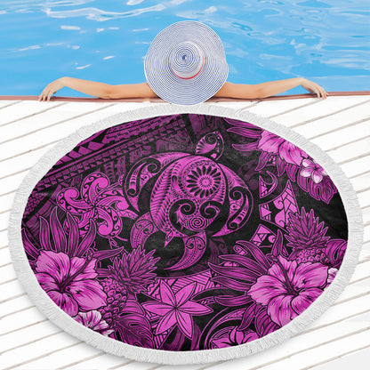 Hawaii Beach Blanket Tribal Polynesia Sea Turtle Design Pacific Dream