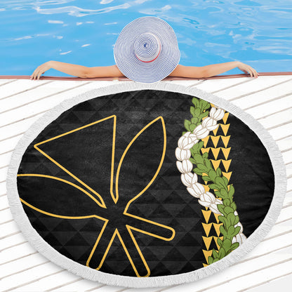 Hawaii Beach Blanket Kanaka Maoli Puakenikeni Maile Flower Lei