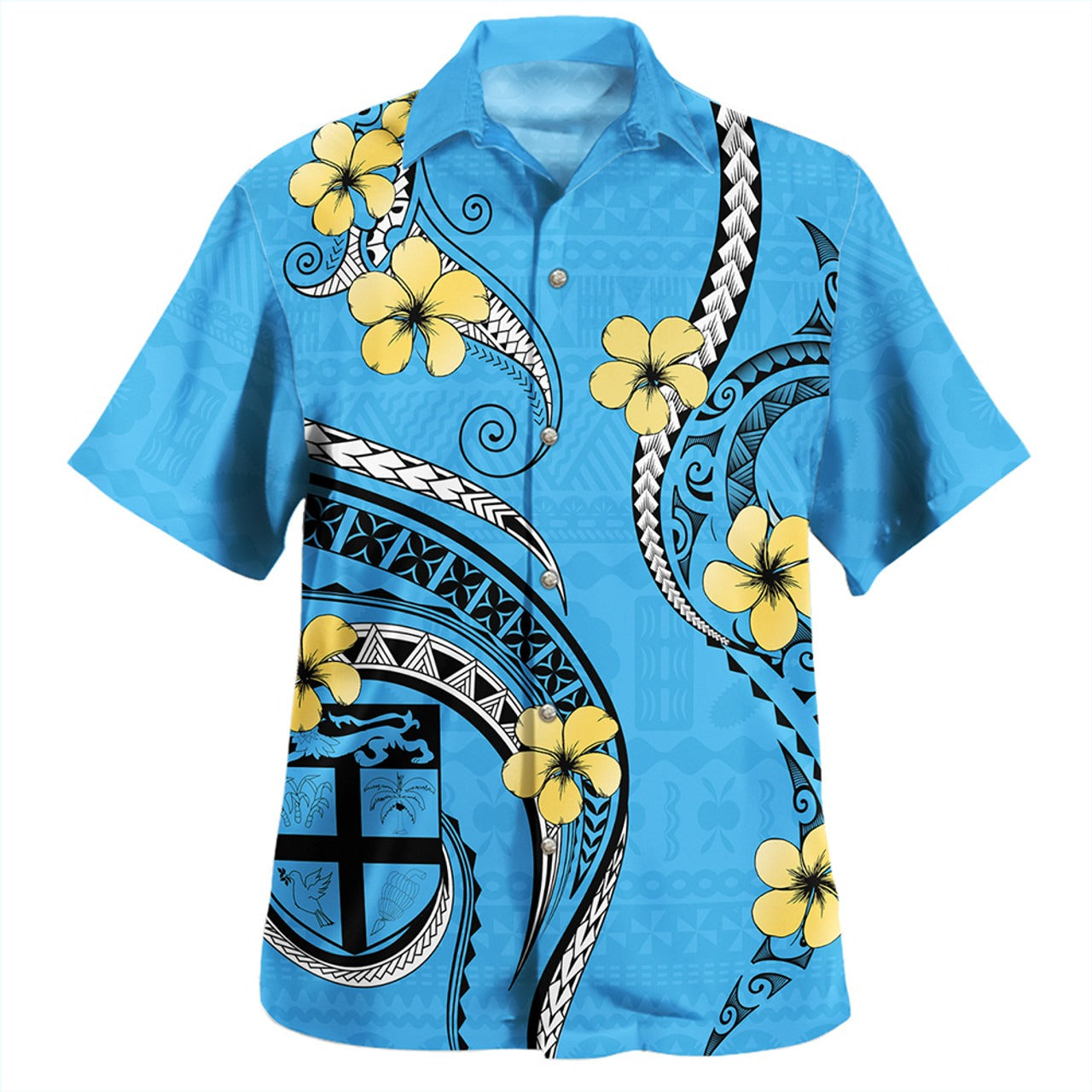 Fiji Combo Dress And Shirt Bula Style Plumeria Flower