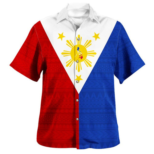 Philippines Filipinos Hawaiian Shirt Polynesia Tribal Flag