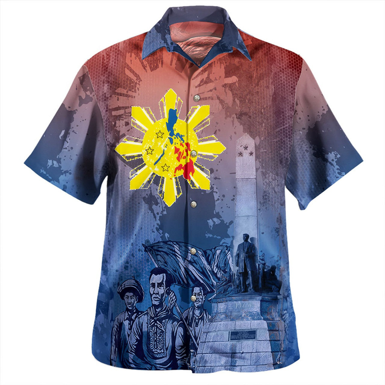 Philippines Filipinos Hawaiian Shirt National Heroes Sun Star With Eagle