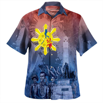 Philippines Filipinos Hawaiian Shirt National Heroes Sun Star With Eagle