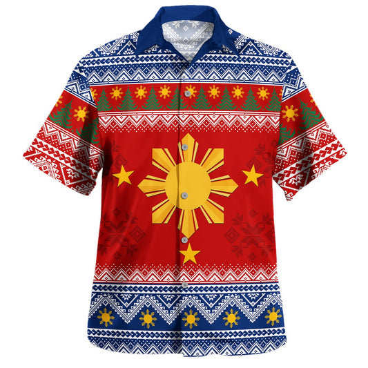 Philippines Filipinos Hawaiian Shirt Maligayang Pasko Christmas Parol Style