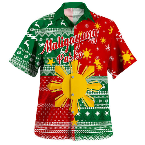 Philippines Filipinos Hawaiian Shirt Merry Christmas Pattern Sun Style