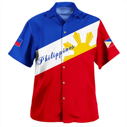 Philippines Filipinos Hawaiian Shirt Flag Sun Style