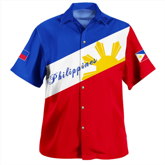 Philippines Filipinos Hawaiian Shirt Flag Sun Style