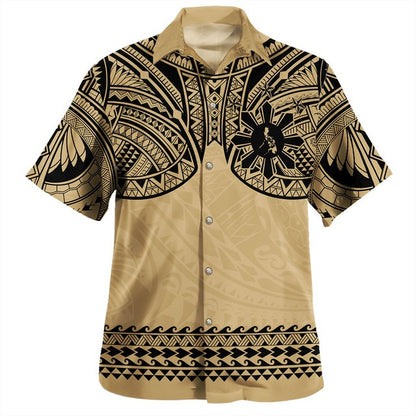 Philippines Filipinos Hawaiian Shirt Polynesian Tribal Filipinos Tattoo Sun Star