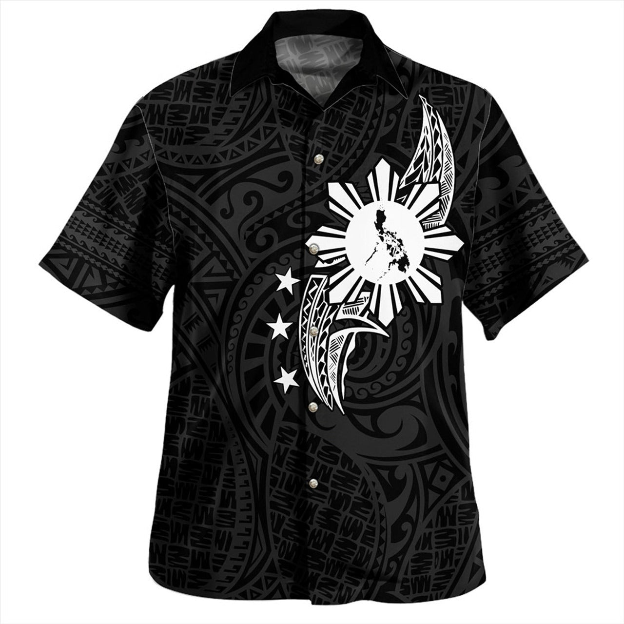 Philippines Filipinos Hawaiian Shirt Tribal Tattoo Art Style