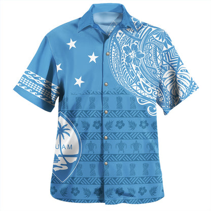 Guam Combo Dress And Shirt Micronesian Flag With Coat Of Arms