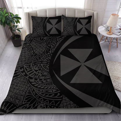 Wallis And Futuna Bedding Set Lauhala Gray Circle Style