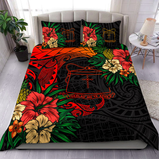 Tokelau Bedding Set Polynesian Coat Of Arms Tropical