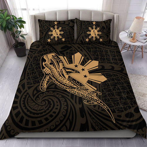 Philippines Filipinos Bedding Set Tribal Whale Shark