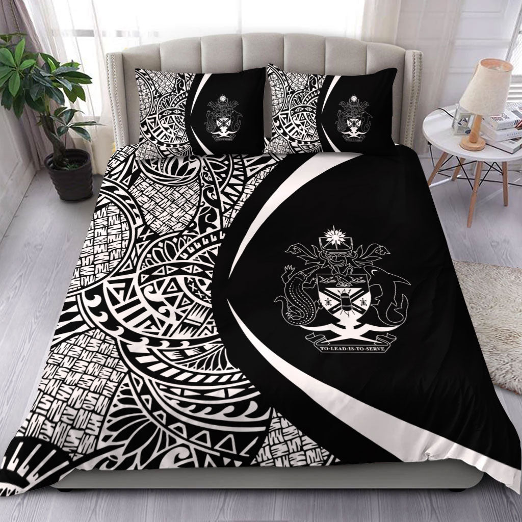 Solomon Islands Bedding Set Lauhala White Circle Style