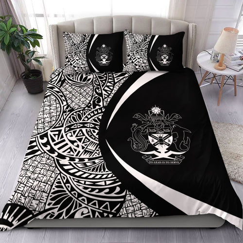 Solomon Islands Bedding Set Lauhala White Circle Style