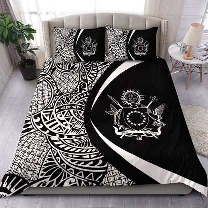 Cook Islands Bedding Set Lauhala White Circle Style