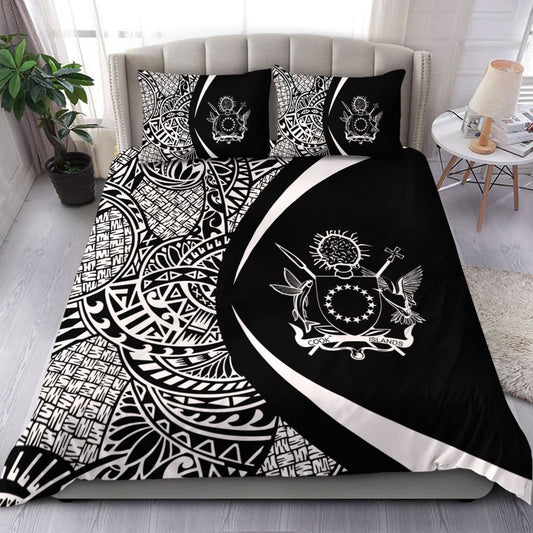 Cook Islands Bedding Set Lauhala White Circle Style