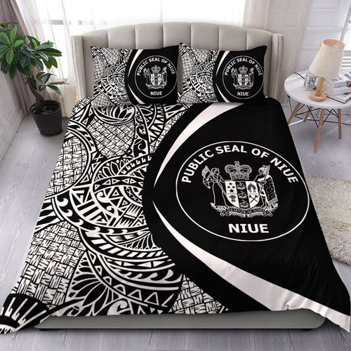 Niue Bedding Set Lauhala White Circle Style