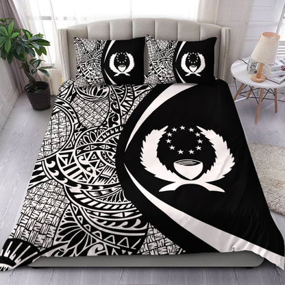 Pohnpei State Bedding Set Lauhala White Circle Style