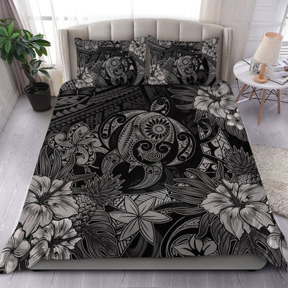Hawaii Bedding Set Tribal Polynesia Sea Turtle Design Pacific Dream