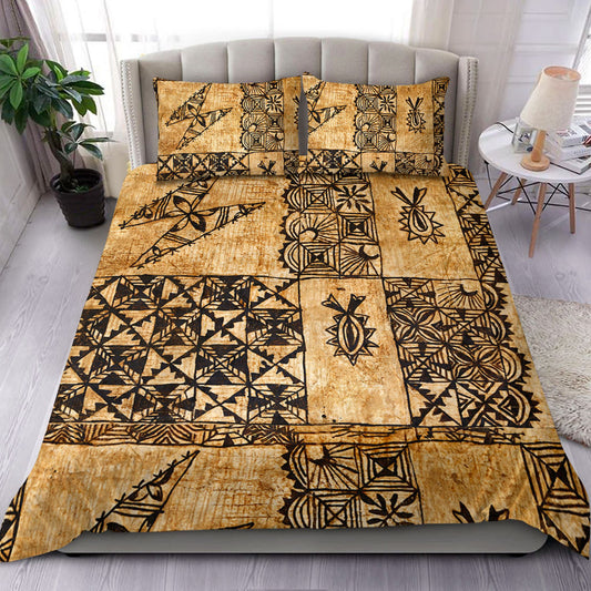 Tonga Bedding Set Tapa Cloth Vintage
