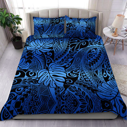 Hawaii Bedding Set Tribal Polynesian Pattern Leaf